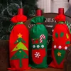 Decoraciones navideñas, 5 estilos, decoraciones para mesa de cena para el hogar, funda para botella de vino, regalo de muñeco de nieve de Papá Noel, suministros para fiesta de Navidad