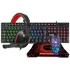 Claviers Clavier de jeu Souris LED Respiration Rétroéclairage Ergonomie Pro Combos USB Filaire Clé Complète Professionnel 4 In1 231019