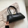 Sacs design en cuir lisse pour femmes, sac à bandoulière de luxe rétro, sac à main sous les bras, petits sacs baguette Ins à la mode pour femmes, fourre-tout