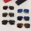 Солнцезащитные очки SANTOS DE CT0270S с гладкой и матовой платиновой отделкой, синие линзы, прямоугольная металлическая оправа, дизайнерская роскошная мужская и женская одежда для отдыха и отпуска
