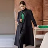 Giacche da donna Giacca a vento di media lunghezza per donna Cappotto da abito stile britannico Abbigliamento professionale Colore caffè Primavera e autunno
