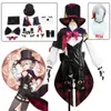 Genshin Impact Cosplay Costume Wig Fontaine Lyney Leather Uniform Hat Dress Short Hair Skirt Glove Outfit Tail MagicianCosplay