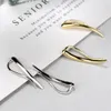 Stud Minimalist Ear Climber Silver Gold Color Cuff Crescent Moon Earrings Crawlers for Women Piercing 231019