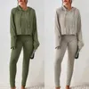 Pantalon Deux Pièces Femme Sweat À Capuche Pour Femme Hauts Legging Ensemble Chemises À Cordon Décontractées Pantalon Costume Lâche Plissé Pantalon En Tricot Côtelé Loungewear