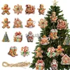 Julekorationer 12st julpepparkakor man träd hängande ornament god juldekorationer papper hänge nyår xmas navidad presenttaggar x1020