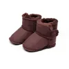 Chaussures classiques pour premiers pas pour bébé, chaussures d'hiver pour nouveau-né, bottes de neige chaudes de styliste pour garçons et filles