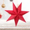 Candle Holders 2 Pcs Home Decorations Christmas Lantern Indoor Ornaments Holiday Household Decorative Paper Lanterns Nine-pointed Star