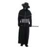 Cosplay Eraspooky Medieval Steampunk Plague Doctor Traje Robe Conjunto Completo Homens Gótico Pássaro Bico Máscaras de Látex Chapéu Roupa de Halloween para Adultcosplay