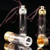 Gothic Blood Vial Necklace For Couple Lovers Men Women Transparent Glass Bottle Be Opened Pendant Necklaces281w