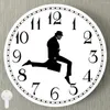 Horloges murales Promenades Horloge Silly Walk Un intéressant pour la chambre à coucher Cuisine Salon Nouveauté Décor à la maison