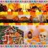 Faux Floral Greenery Souci Guirlande de los Muertos festivités Fleur avec tige Jour des Morts ofrenda décorations autel 231019