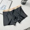 Unterhosen 3 teile/los Mans Boxer Bequeme Männer Untershorts Modal Eis Seide Homme Unterwäsche Herren Höschen Shorts XXL 3XL 4XL 231019