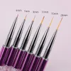 Makeup Tools Nail Art Brush Line målning Pen Gel UV Manicure 1st 231020