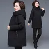 Trench da donna Giacca ampia imbottita in cotone Autunno Inverno Abbigliamento Filo di vite Floccaggio Ispessito College Vento Manica lunga Con cappuccio T275