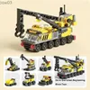 Blocks City Excavating Machinery Crane Car Truck Material Handler Model Building Blocks Sets Bricks Toy Gift R231020