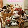 سلسلة Jungle Animal شخصيات Lion Elephant Deer Tiger Monkey Dog Rhino Plush Toy Doll Creative Doll