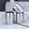 Hip Flasks Cups Portable Sale Steel Handle Office Mug Water Beer Cup Double Stainless Coffee Use Tumbler Tea Wall Travel Drinkware With