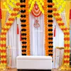 Fausse verdure florale guirlande de fleurs de souci avec des fleurs artificielles pour Diwali maison bricolage couronne artisanat décor fête de mariage 231019