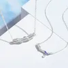 N001390B N001391B 925 Silver+Cubic Zircon Luxury Jewelry Classic Designer Fashion Couple Necklace Wholesale Thanksgiving Christmas Gift