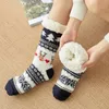Kids Socks Christmas Warm Socks Plus Cotton Thicken Women Winter Socks Cute Cartoon Elk Home Sleep Floor Socks Girl Funny Xmas Gift 231020