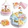 Gift Wrap 1 Set Carousel Candy Boxes for Wedding Favors Children Birthday Party Decoration Present Gifts Case Sweets Container 231020