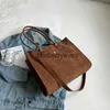 Axelväskor stora corduroy handväskor för kontor axel crossbody väska för vintage shoppingväskor damer totes 2023 vinterbliberryeyes