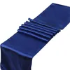 Table Runner 10Pcs/Set Satin Table Runner 30cm x 275cm For Wedding Party Event Banquet Home Table Decoration Supply Table Cover Accessories 231019