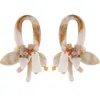 Boho Flower Women Dangle Statement Earrings Resin Charms Coral Layers Beads Drop Vintage Ethnic Jewelry ACE004 & Chandelier308C