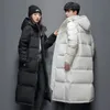 Gilets pour hommes hiver doudoune mi-longueur 2023 canard blanc épaissi version coréenne couple chaud femmes manteaux 231020