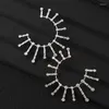 Ohrstecker Luxus Feuerwerk Rollenmaschinenlinie Typc Großer Kreis Für Frauen Hochzeit Kubischer Zirkon Kristall CZ Dubai Braut Trendy Schmuck E1151