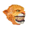 cosplay Eraspooky Realistic Leopard Latex Mask Halloween Costume for Adult Ferocious Scary Animal Cosplay Props Party Headwearcosplay