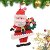 Julekorationer Santa Claus Ornaments julgran hänge mini mjuk lera jultomten med lanyard söt PVC julhänge för vänner x1020