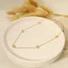 Pendant Necklaces WILD & FREE Stainless Steel Simple Zircon Charm Necklace For Women 18K Gold Plated Trend Luxury Wedding Jewelry Gifts