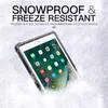 Custodia per tablet trasparente impermeabile IP68 a tracolla per iPad Air 9.7 Cordino regolabile Sport all'aria aperta Protezione completa Paraurti morbido Armatura robusta trasparente Guscio anti-neve