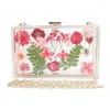 Skolväskor Kvinnor Akryl Transparent Evening Purses Clutch Banket Handväska