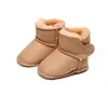 Baby småbarnskor vinter nyfödda babyskor klassiska designer skor pojkar och flickor varma snöstövlar