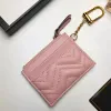 Unisex Designer Key Pouch Fashion Cow Leather Purse Keyrings Mini Wallets Coin Credit Card Holder 5 Colors Keychain with Box