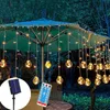 1 confezione da 137,8 pollici di luci solari a LED con sfera dei desideri con telecomando, luci solari per decorazioni natalizie per esterni, decorazioni per giardino in cortile, luce per atmosfera da campeggio