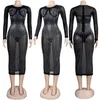 Robes décontractées Risbrdfly S-5XL Sexy Forage Robe à manches longues Club Wear Femmes Vêtements Maxi pour