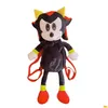 2023 Cartoon Sonic Doll Sac à dos en peluche Jouet Cartable pour enfants Sac de voyage pour DHLSV