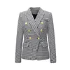 Women's Suits Jackets Autumn And Winter Small Suit Thousand Birds Fashion Short Section Double-breasted Jacket