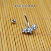 Stud 20st Body Jewelry 16g Lip Morne Lip Eyebrow Navel Bar örhängen Stud Blommor ädelstenar Öronbrosk Helix Tragus Piercing Smycken 231020