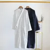 Men's Sleepwear Japanese Summer Home Nightgown Style Spring Striped Bathrobe Cotton Set Sweat Size And Yukata Steaming Plus