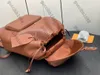 10A Espelho Qualidade Designers Montsouris Mochila Dupla Alça Bolsas Luxurys Bolsas Mens Mulheres Bolsa De Couro Marrom