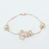 Link Bracelets Wholesale Of High-quality Fashionable Jewelry Clover Glossy Bracelet Ladies' Size Flower