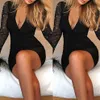 Casual Dresses Fashion Women Dress Sexy Deep V Bandage Bodycon Black Long Sleeve Evening Party Club Mini Rinestone Ladies253j