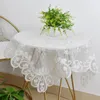 Table Cloth Square 85cm Neoclassical Lace Embroidered Beige Tablecloth Furniture Electrical Air Conditioning Washing Machine Cover