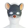 Articoli per feste Maschera cosplay per mouse 3D Mezza faccia Animale Costume in maschera Puntelli Halloween Rat Rave Clubwear con elastico in nylon