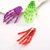 Creative Skeleton Hand Bone Hair Clip Bone Claw Gripper Ghost Skull Hairpin Barrettes Women Girls Halloween Hair Accessories