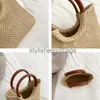 Totes Summer Straw Top Handle Bag Beach Totes Woven Shopping Bag 2023 Design Crossbody Bags for Simple Female Shoulder Bagsstylisheendibags